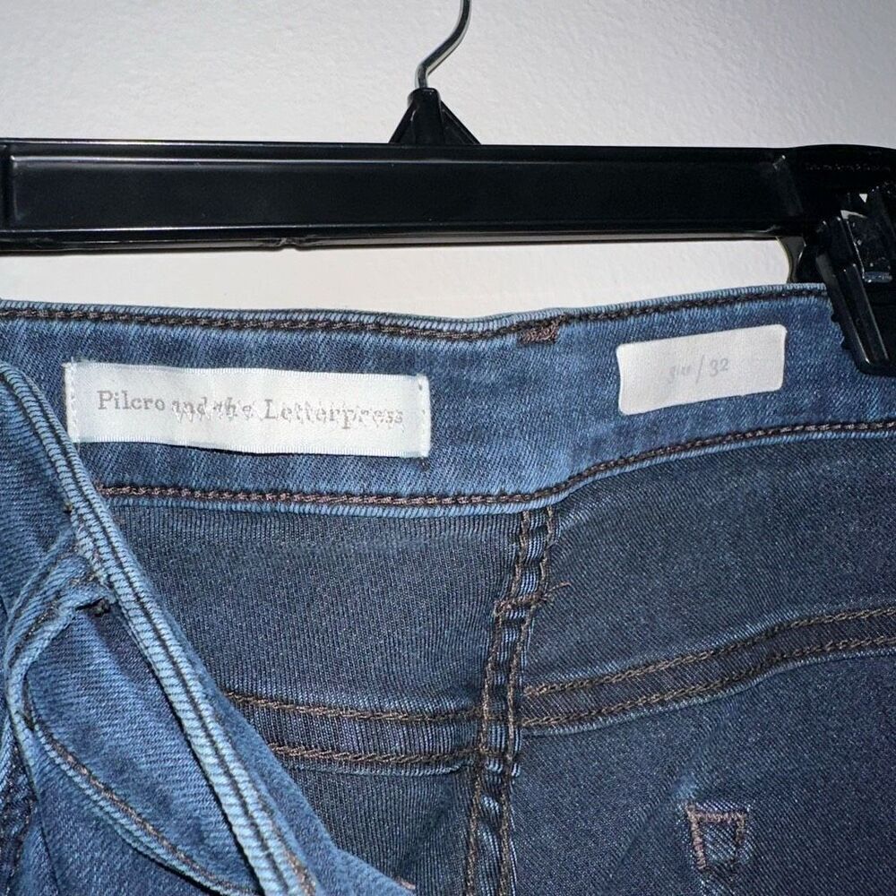 Pilcro Anthropologie Lace Up Dark Wash Jeans size 32 - Picture 4 of 7